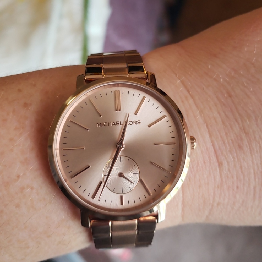 Rose gold M.K. watch